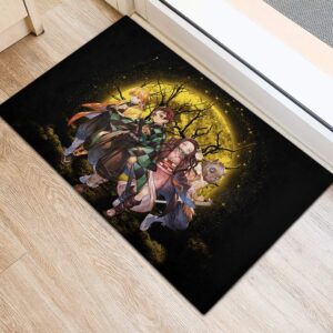 Alternative view of Tapis Moon Demonslayer Background 1 Moonlight Doormat Home Decor