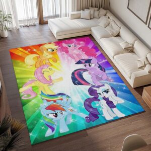 Alternative view of Tapis My Little Pony – Tous les personnages 08 Arc-en-ciel