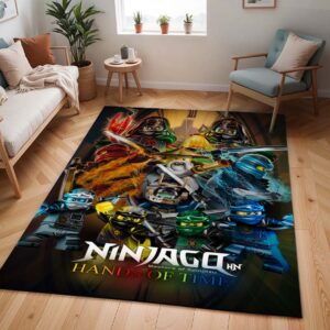 Tapis Ninjago – Les Mains du Temps – Lloyd Jay Kai Zane Nya Cole Sensei Wu