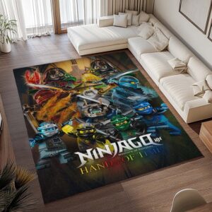 Alternative view of Tapis Ninjago – Les Mains du Temps – Lloyd Jay Kai Zane Nya Cole Sensei Wu