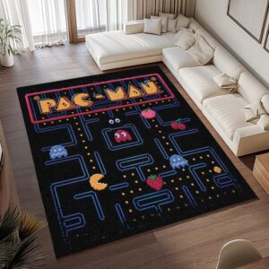 Alternative view of Tapis Pac-Man et les fantômes dans le labyrinthe