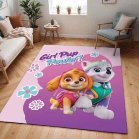 Tapis Pat’ Patrouille – Girl Pup Power – Everest et Skye