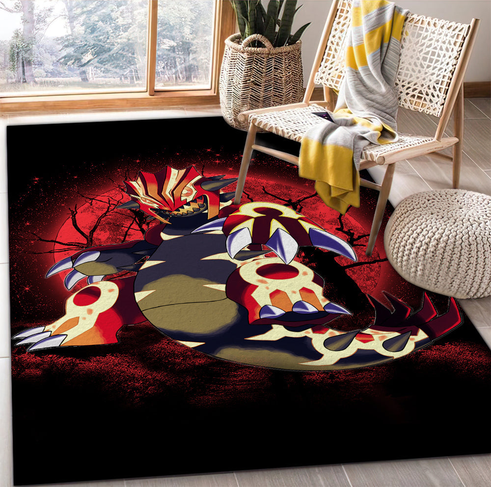 Tapis Pokemon Mega Groudon Moonlight Area Carpet Rug Home Decor Bedroom Living Room Decor – Image 2