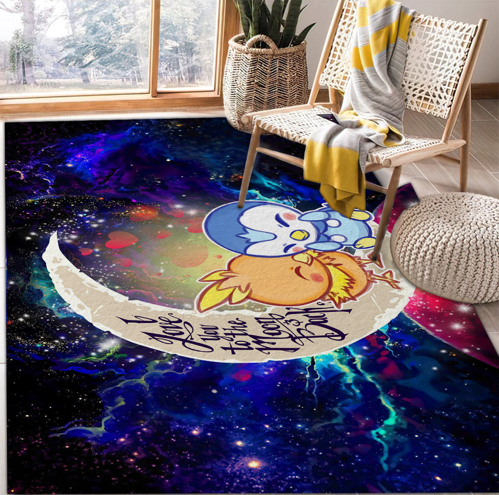 Tapis Pokemon Torchic Piplup Love You To The Moon Galaxy Rug Carpet Rug Home Room Decor – Image 2