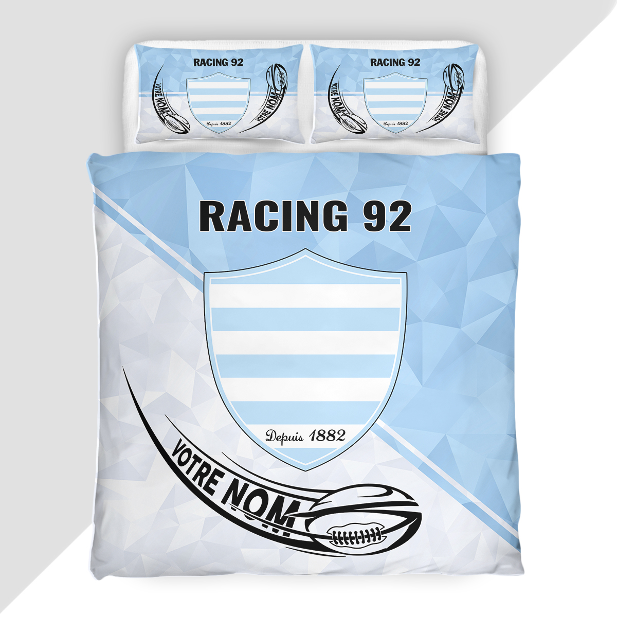 Housse de Couette Racing 92 - Parure de Lit Rugby 3D Imprimé Supporter – Image 2
