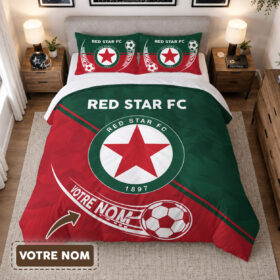 Housse de Couette Red Star Football Club – Parure de Lit RSFC 3D Imprimé Supporter