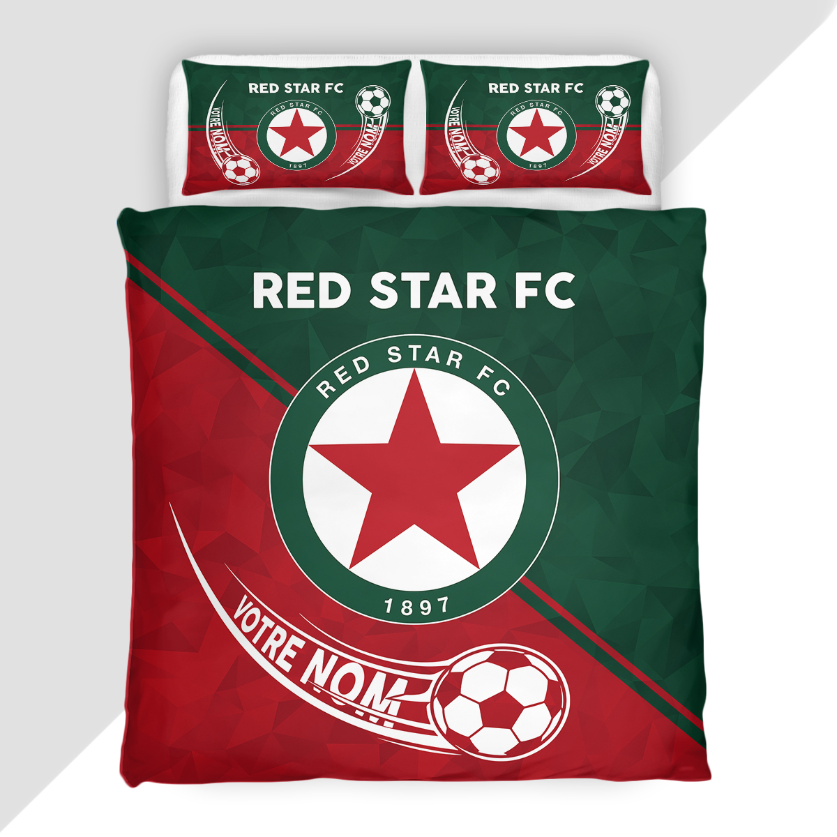 Housse de Couette Red Star Football Club - Parure de Lit RSFC 3D Imprimé Supporter – Image 2
