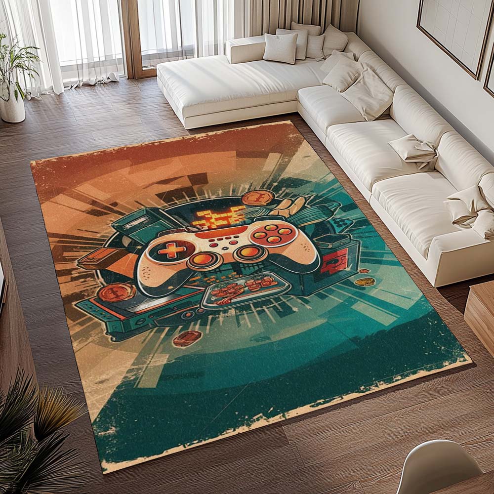 Tapis Vintage rétro – Manette de jeu – Image 2