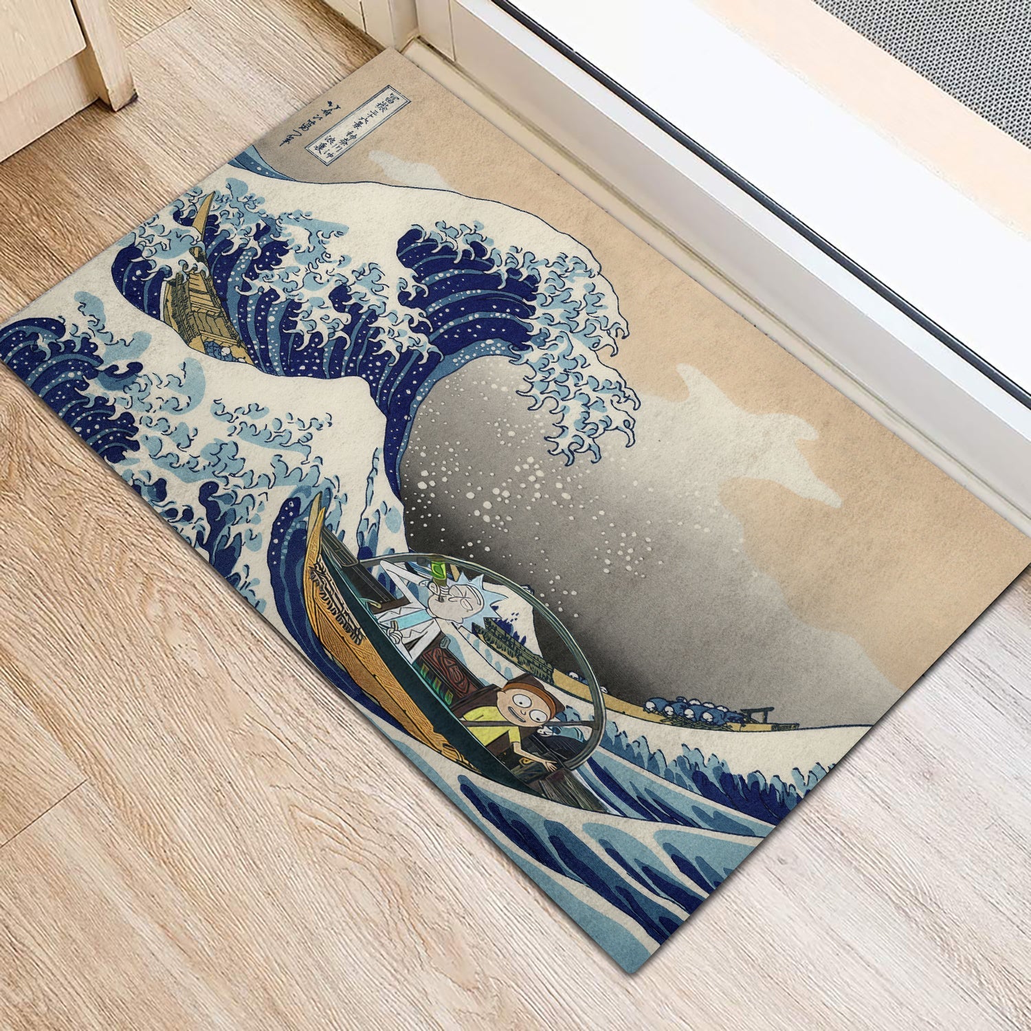 Tapis Rick And Morty The Great Wave Japan Doormat Home Decor – Image 2