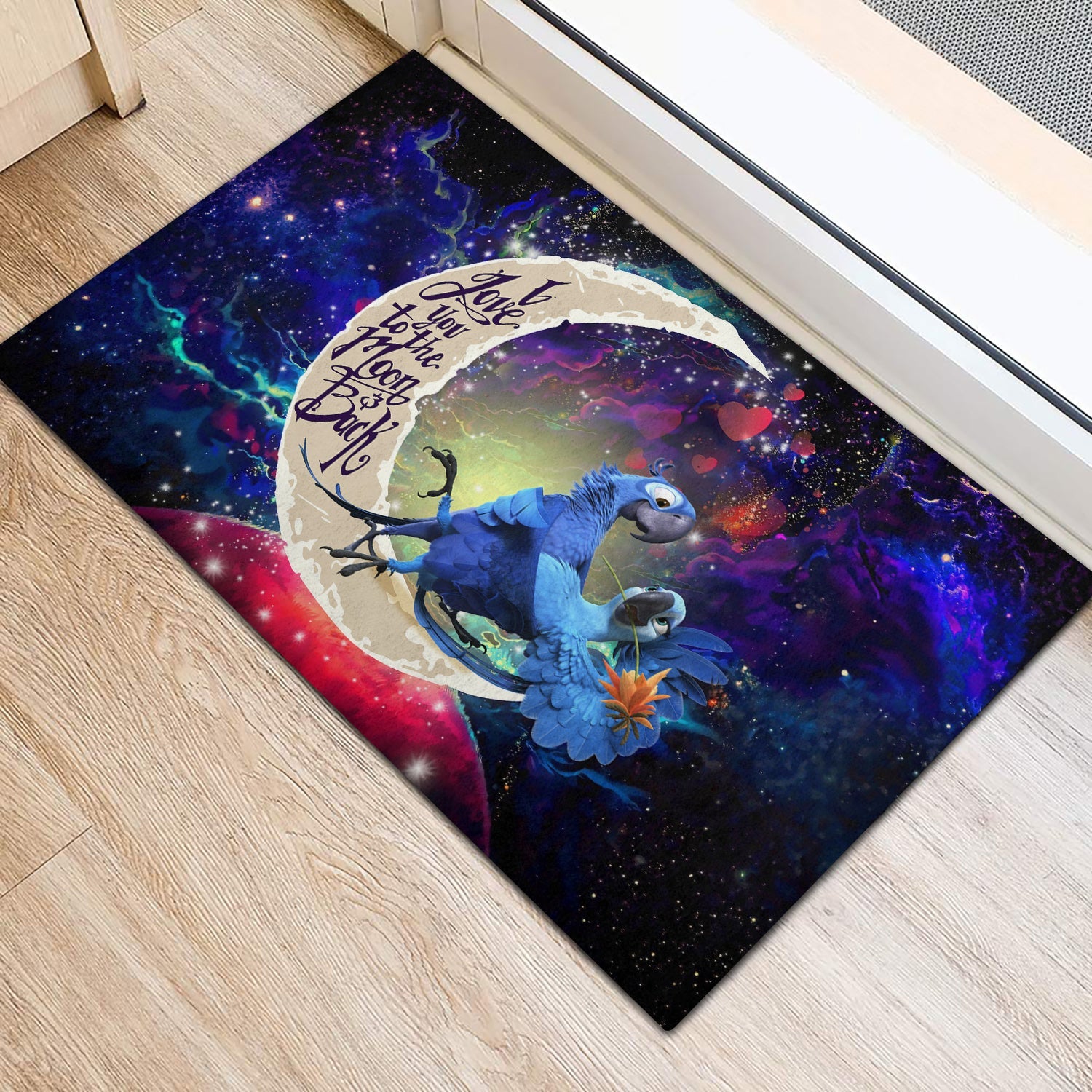 Tapis Rio Blu And Jewel Love You To The Moon Galaxy Doormat Home Decor – Image 2