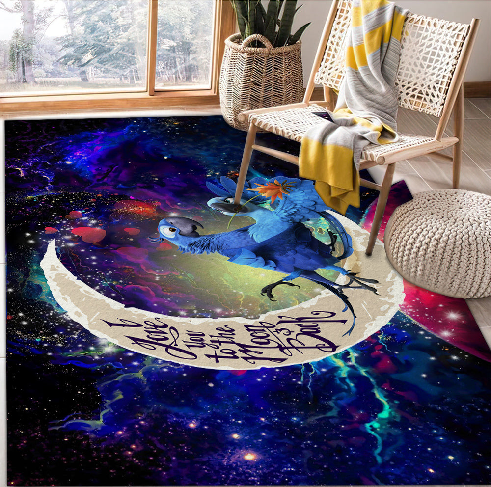 Tapis Rio Blu and Jewel Love You To The Moon Galaxy Rug Carpet Rug Home Room Decor – Image 2