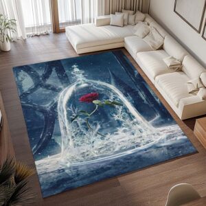 Alternative view of Tapis Rose – La Belle et la Bête – Amour éternel