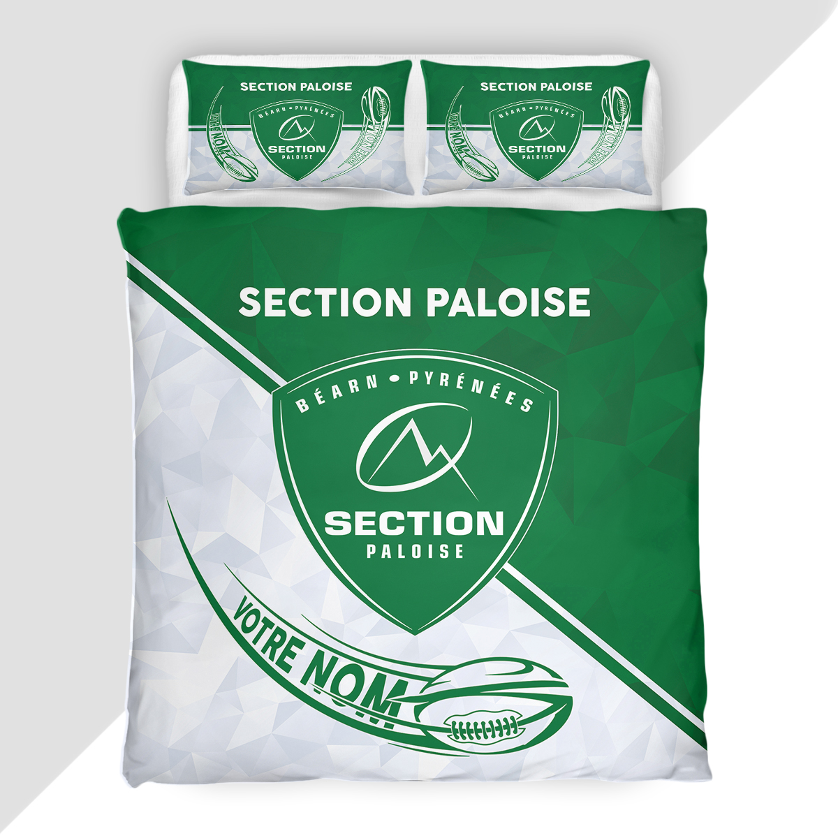 Housse de Couette Section Paloise - Parure de Lit Rugby 3D Imprimé Supporter – Image 2