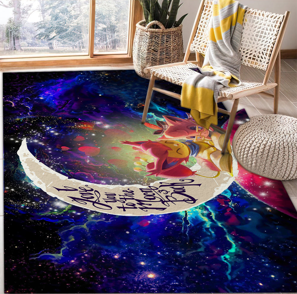 Tapis Skitty And Jigglypuff Pokemon Love You To The Moon Galaxy Rug Carpet Rug Home Room Decor – Image 2