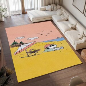Alternative view of Tapis Snoopy et Woodstock – À la plage