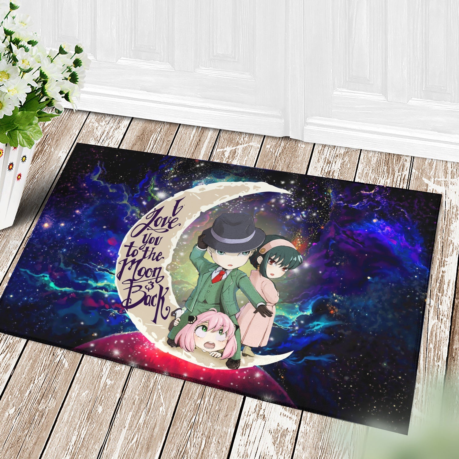 Tapis Spy X Family Love You To The Moon Galaxy Doormat Home Decor