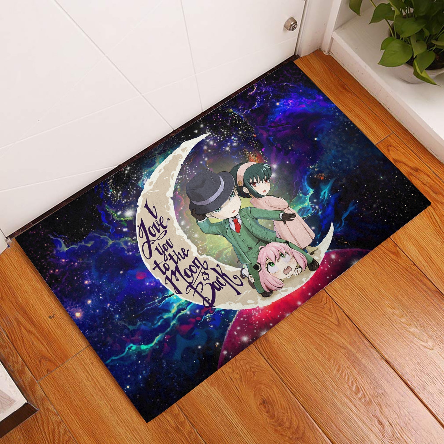 Tapis Spy X Family Love You To The Moon Galaxy Doormat Home Decor – Image 2