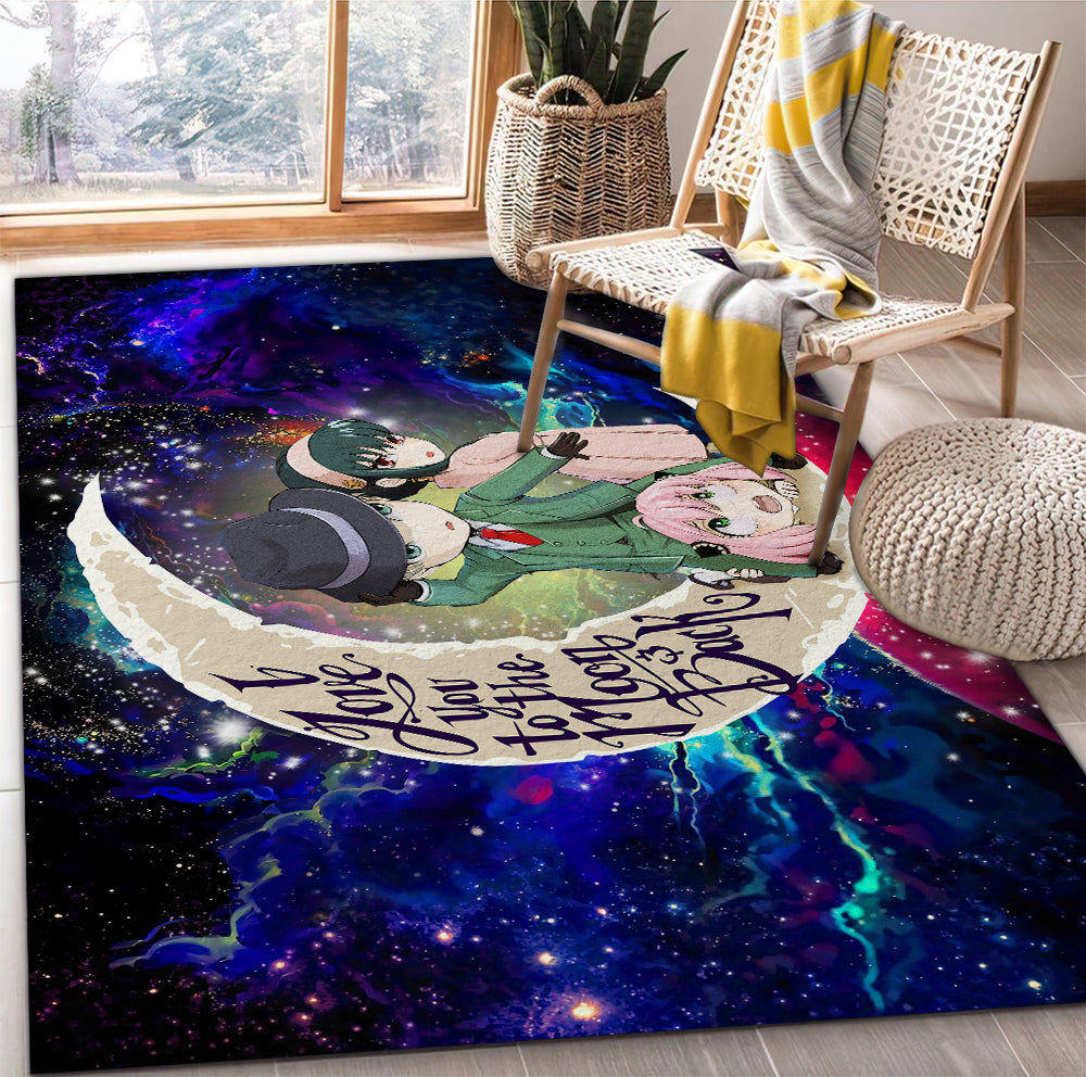 Tapis Spy X Family Love You To The Moon Galaxy Rug Carpet Rug Home Room Decor – Image 3