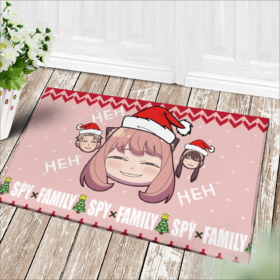 Tapis Spy X Family Anya Funny Anime Christmas Doormat Home Decor