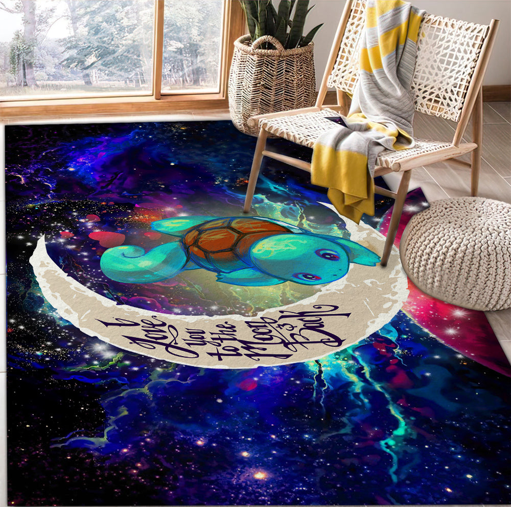 Tapis Squirtle Pokemon Love You To The Moon Galaxy Rug Carpet Rug Home Room Decor – Image 2