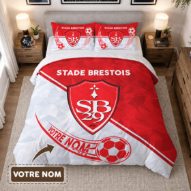 Housse de Couette Stade Brestois 29 – Parure de Lit SB29 3D Imprimé Supporter