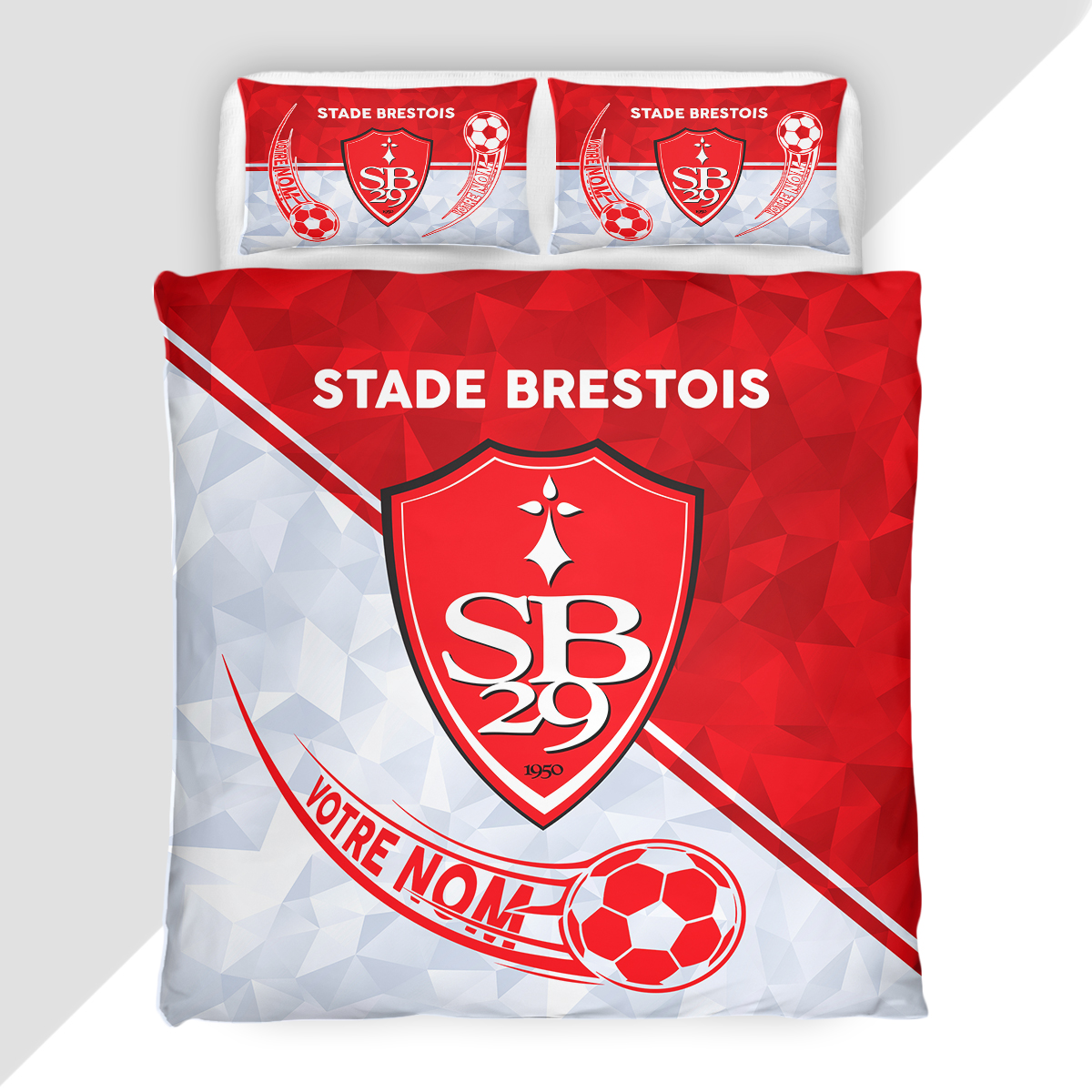 Housse de Couette Stade Brestois 29 - Parure de Lit SB29 3D Imprimé Supporter – Image 2