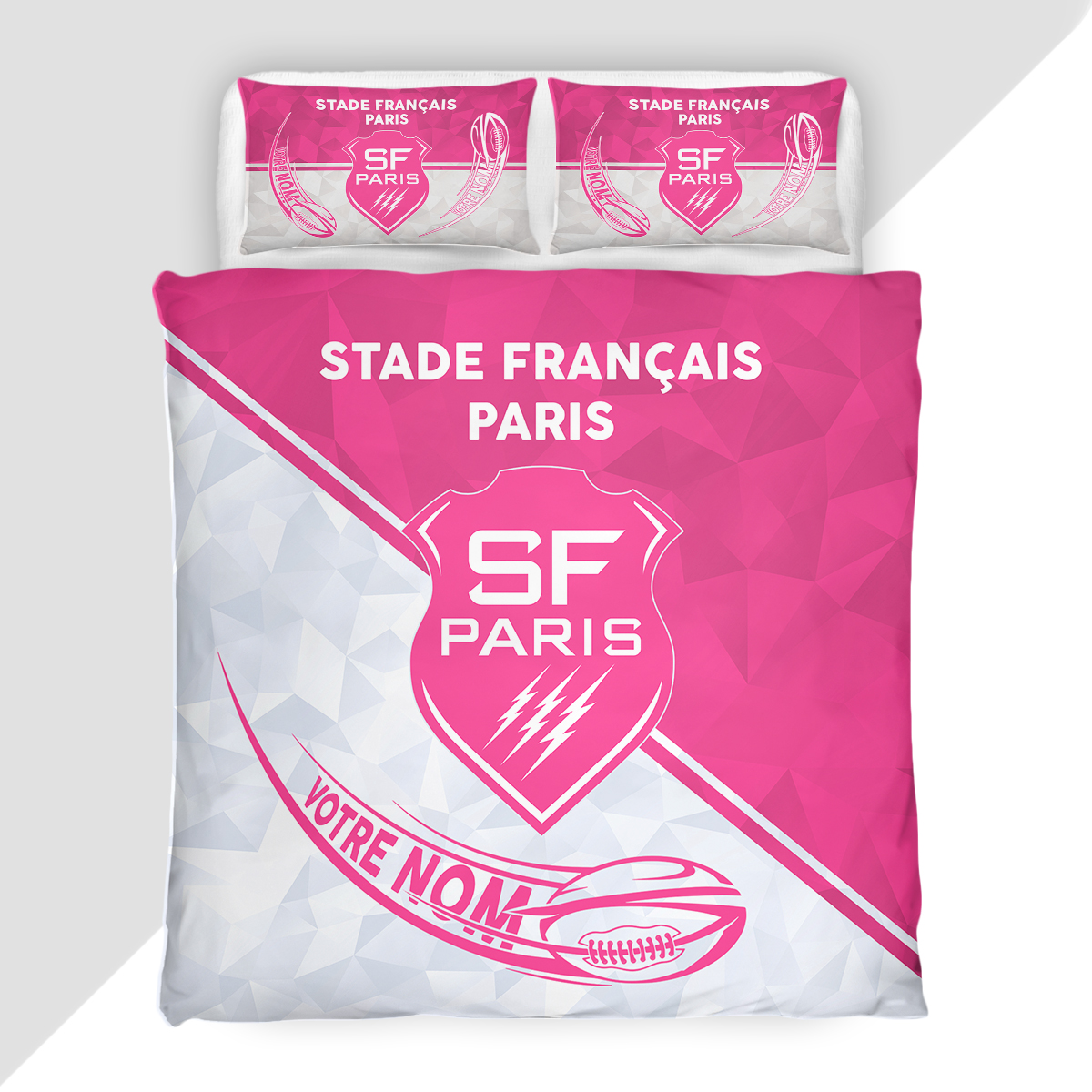Housse de Couette Stade Français Paris - Parure de Lit Rugby 3D Imprimé Supporter – Image 2