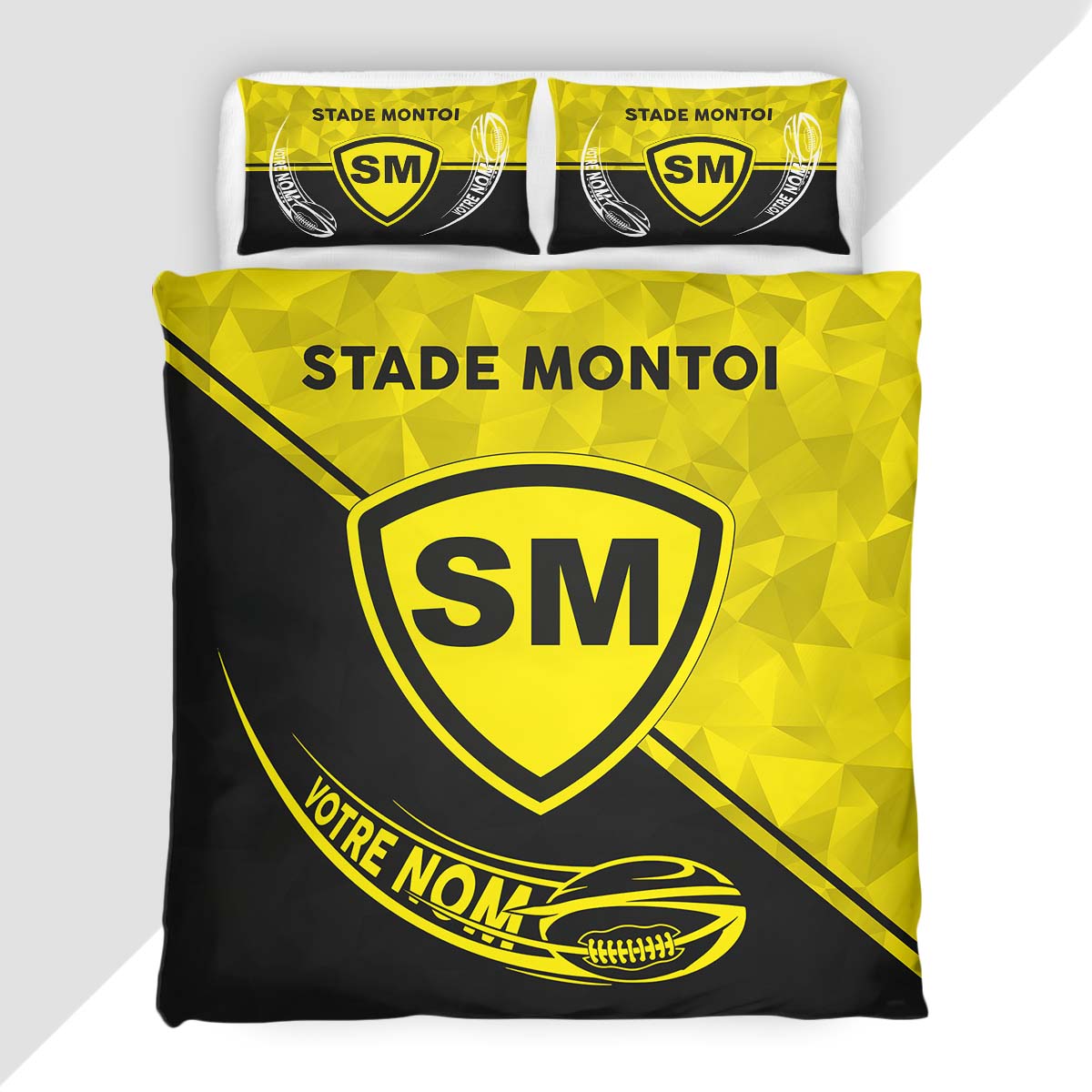Housse de Couette Stade Montois - Parure de Lit Rugby 3D Imprimé Supporter – Image 2