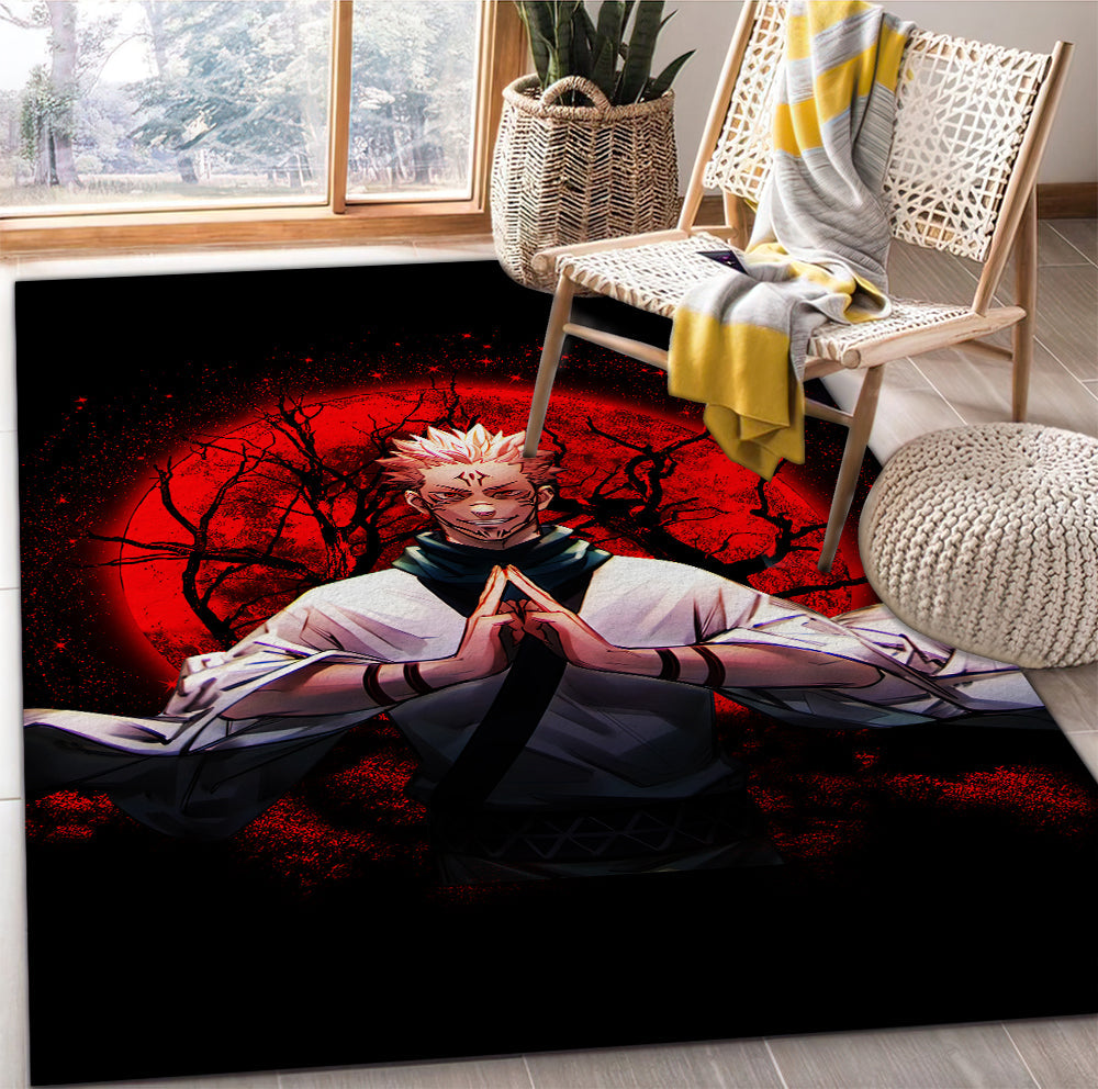 Tapis Sukuna Jujutsu Kaisen Moonlight Area Carpet Rug Home Decor Bedroom Living Room Decor – Image 2