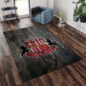 Tapis Sunderland A.F.C FC EFL Championship wooden background