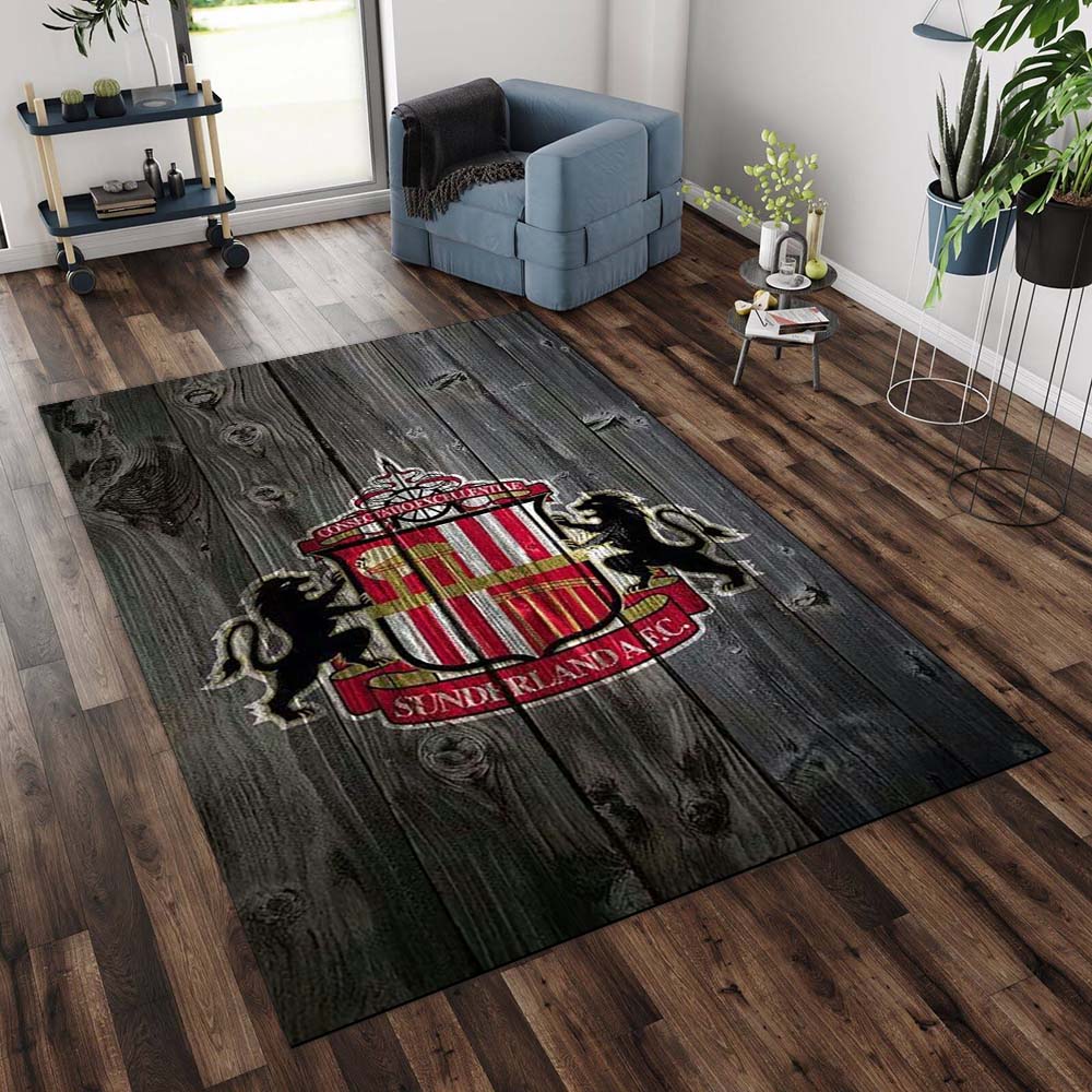 Tapis Sunderland A.F.C FC EFL Championship wooden background