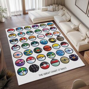 Alternative view of Tapis Pokémon – Grand diagramme de Pokéballs