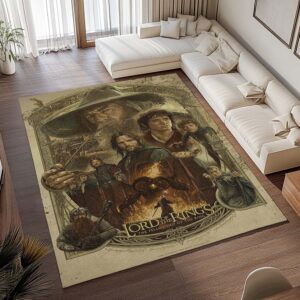 Alternative view of Tapis Le Seigneur des Anneaux – La Communauté de l’Anneau – Tous les personnages