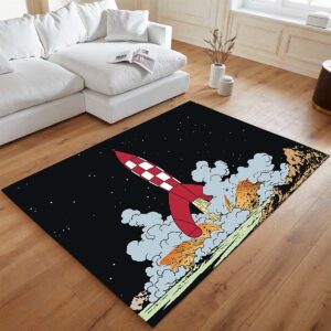 Alternative view of Tapis La Fusée lunaire – Les Aventures de Tintin 2