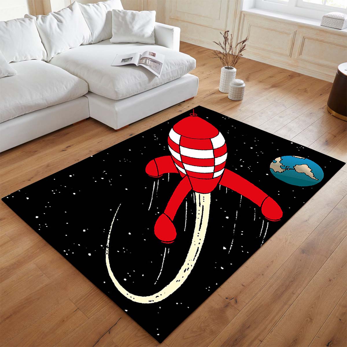 Tapis La Fusée lunaire – Les Aventures de Tintin 4 – Image 2