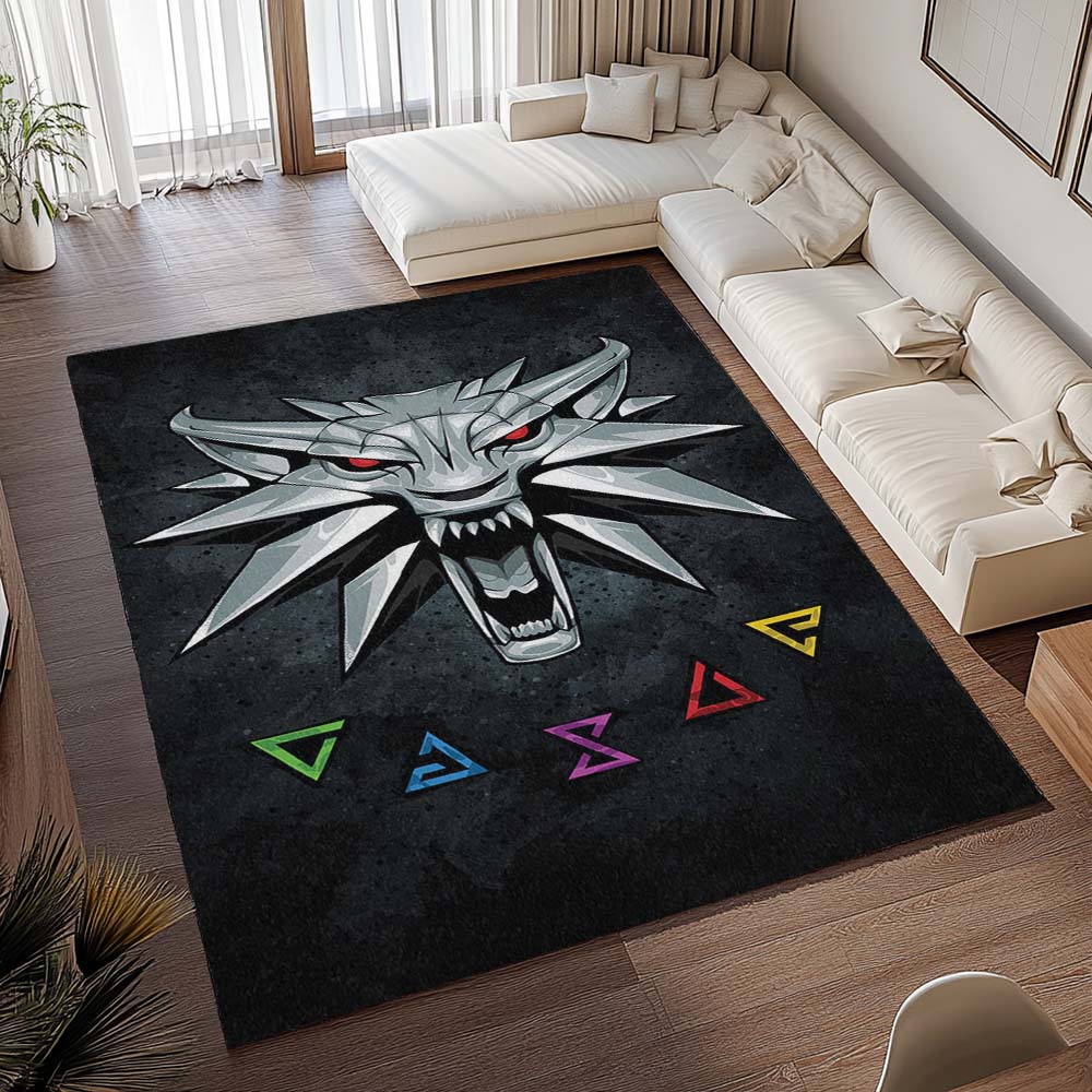 Tapis The Witcher – Loup en jeu – Image 2