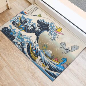 Alternative view of Tapis Pokemon The Great Wave Japan Doormat Home Decor