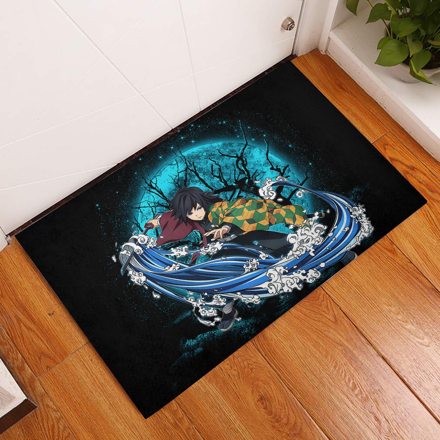 Tapis Tomioka Giyuu Demonslayer Moonlight Doormat Home Decor – Image 3