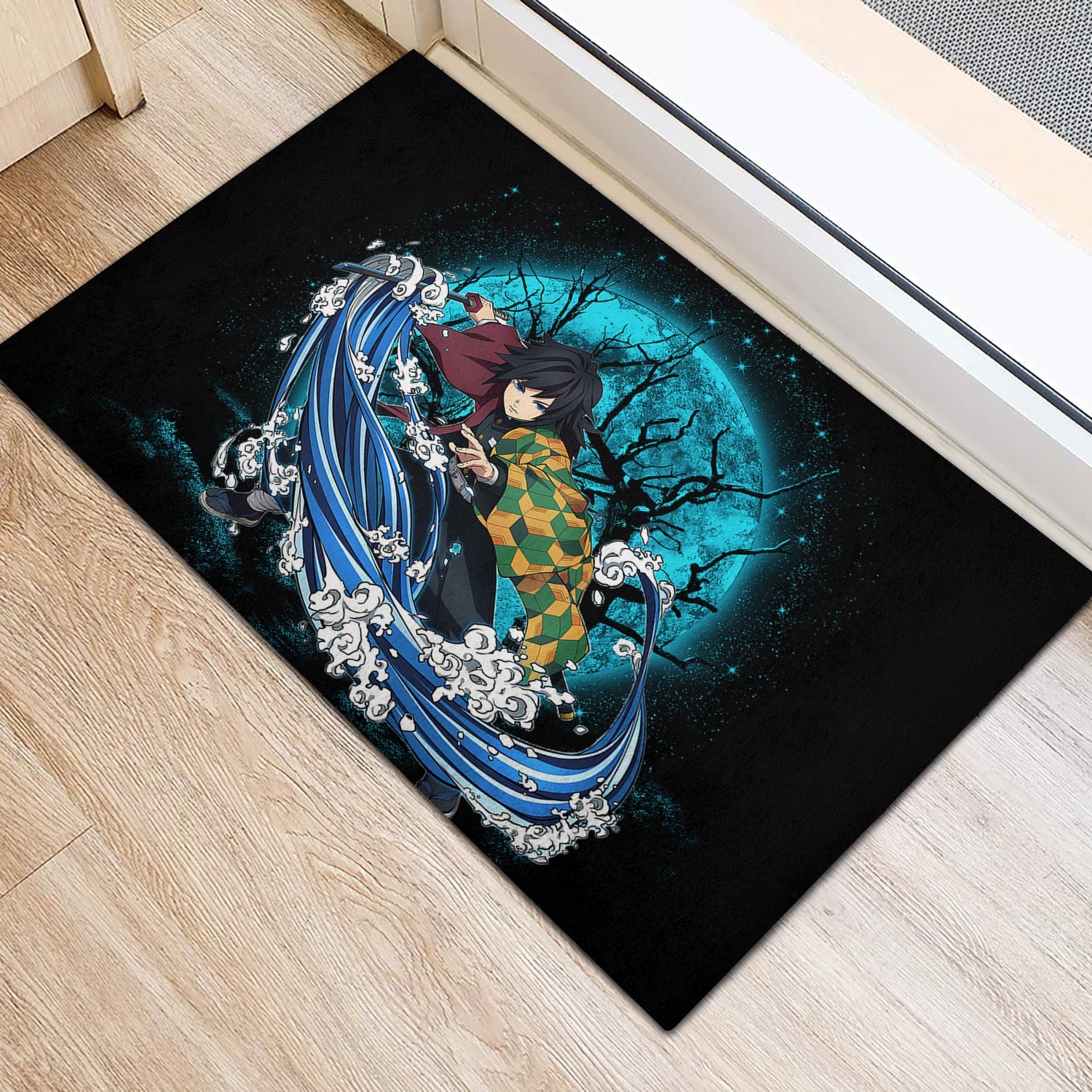 Tapis Tomioka Giyuu Demonslayer Moonlight Doormat Home Decor – Image 2
