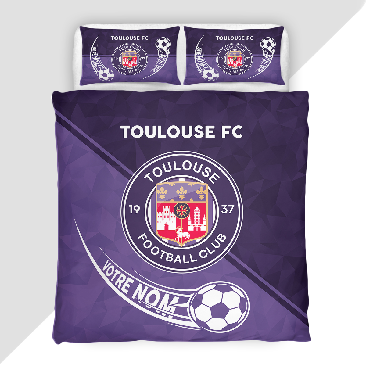 Housse de Couette Toulouse Football Club - Parure de Lit TFC 3D Imprimé Supporter – Image 2