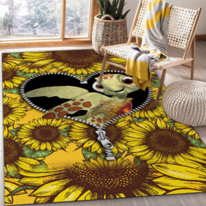 Alternative view of Tapis Turtle Sunflower Zipper Rug Carpet Rug Home Room Decor