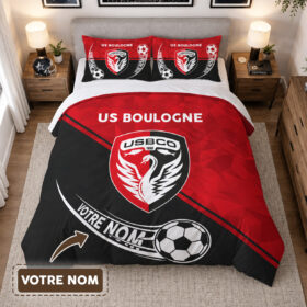 Housse de Couette Union Sportive Boulogne – Parure de Lit US Boulogne 3D Imprimé Supporter