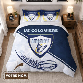 Housse de Couette Colomiers Rugby – Parure de Lit Rugby 3D Imprimé Supporter