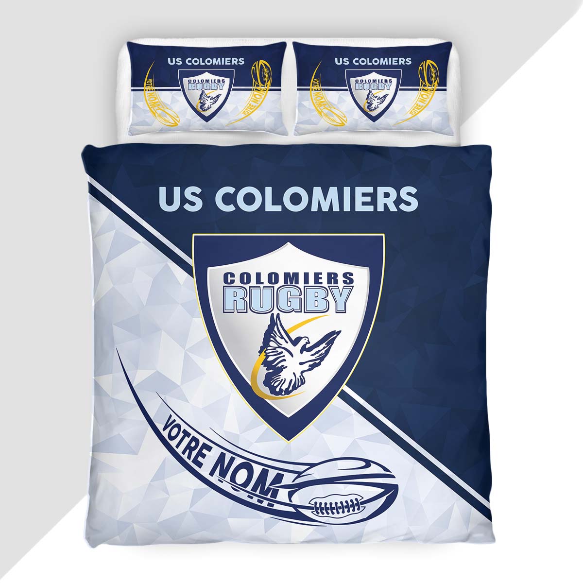Housse de Couette Colomiers Rugby - Parure de Lit Rugby 3D Imprimé Supporter – Image 2