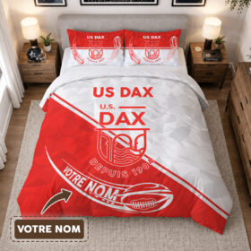 Housse de Couette US Dax – Parure de Lit Rugby 3D Imprimé Supporter