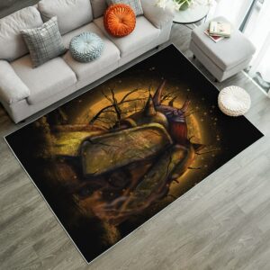 Alternative view of Tapis Wargreymon Digimon Moonlight Rug Carpet Rug Home Room Decor