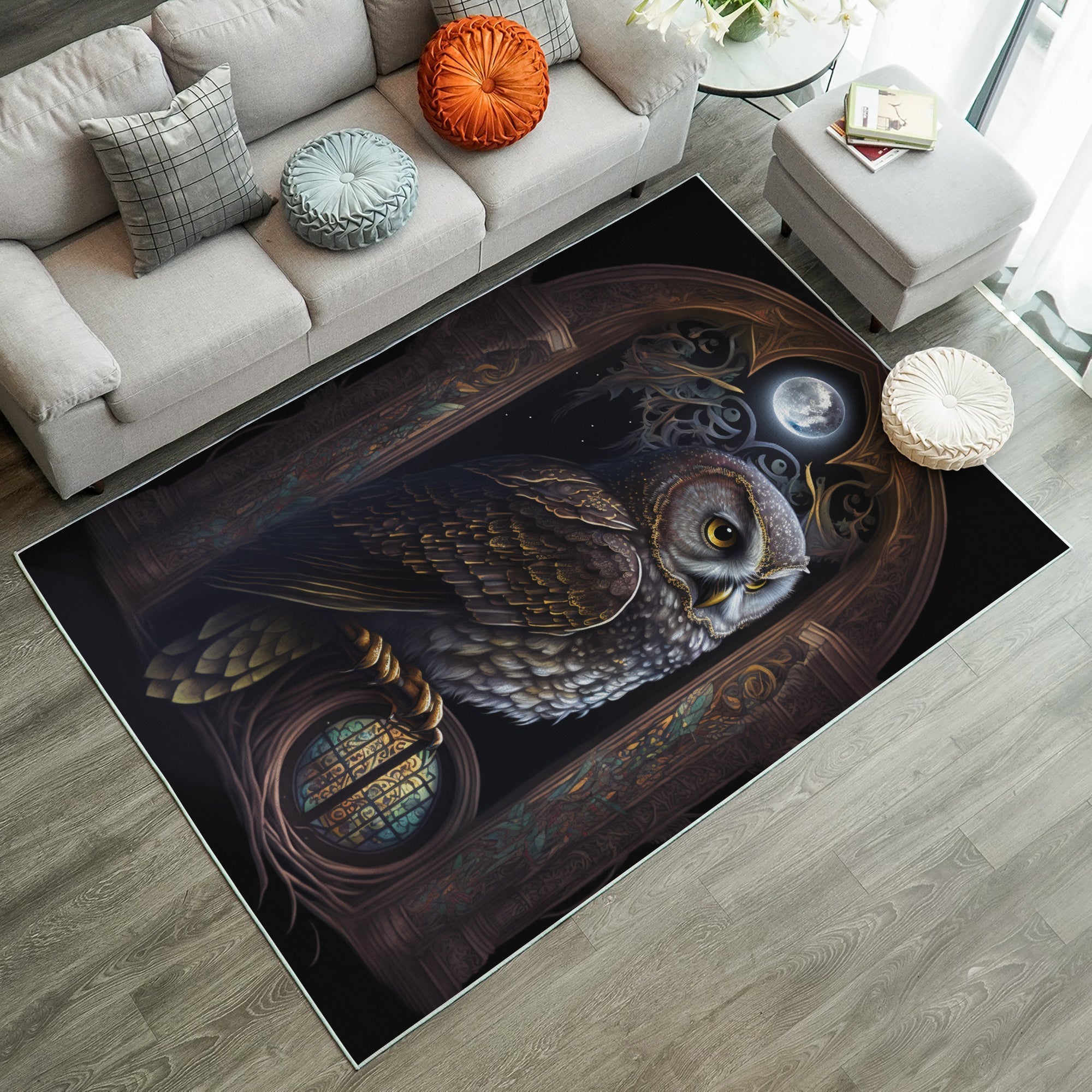Tapis Magic Owl 2 Carpet Rug Home Room Decor – Image 3
