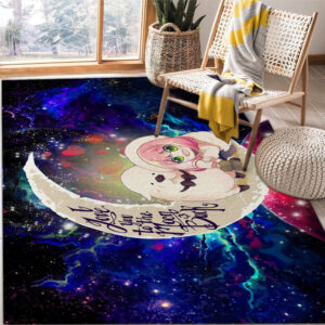 Alternative view of Tapis Anya Spy x Family Dog Love You To The Moon Galaxy Rug Carpet Rug Home Room Decor