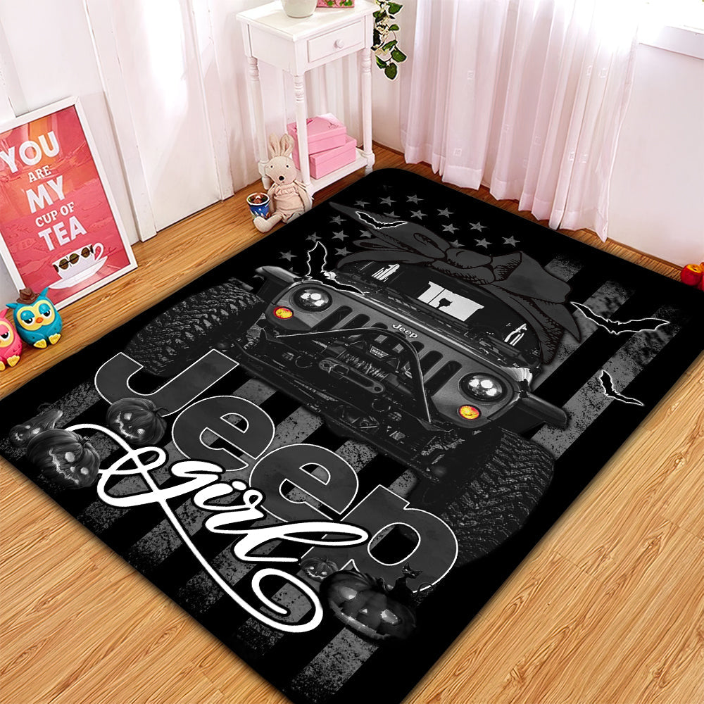 Tapis Black Jeep Girl Halloween Carpet Rug Home Room Decor