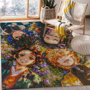 Alternative view of Tapis Demon Slayer Anime Carpet Rug Home Room Decor